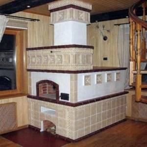 stove in a wooden house photo 7