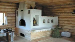 stove in a wooden house photo 9