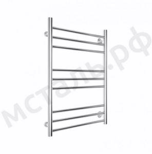 Heated towel rail with rear side connection