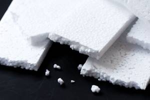 When broken, high-quality polystyrene foam granules also break due to strong adhesion