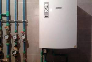 Example of electric boiler installation