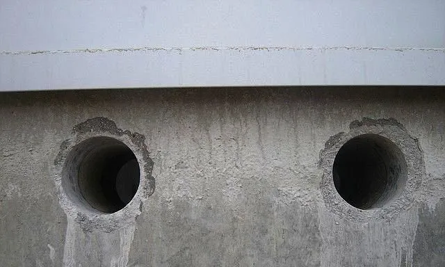Продухи в бетонном фундаменте