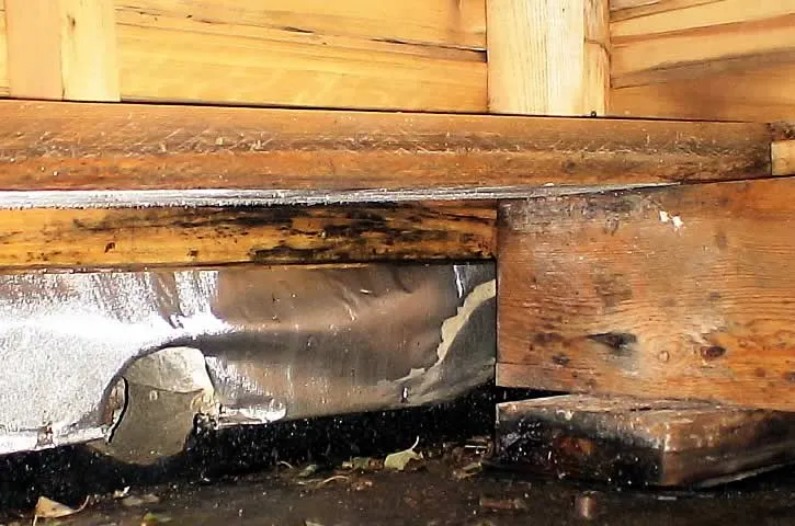 vents in the foundation of a wooden house
