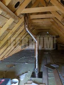 pipe passage through the attic