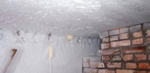 freezing of the basement from the inside