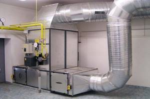 Industrial air heating unit