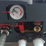 Check the pressure gauge on the Baxi boiler