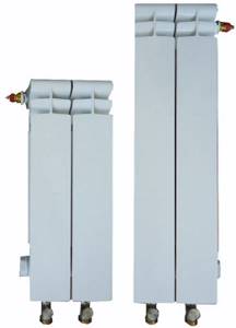 dimensions of aluminum heating radiators