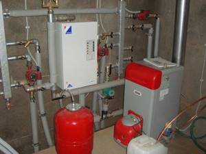 Backup boiler for electric boiler