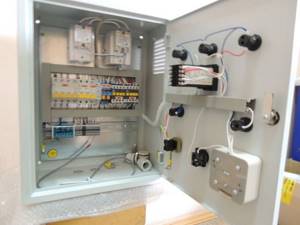 Supply ventilation control panel with electric heater