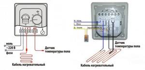 Схема электрического термостата для теплого пола