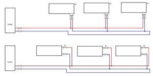 connection diagram for Tichelman heating radiators