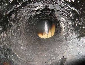 Accumulation of condensate in the chimney