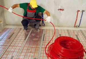 Cross-linked polyethylene for heated floors: installation rules, pros, cons photos