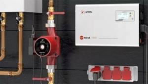 Voltage stabilizer at the mains input to the gas boiler