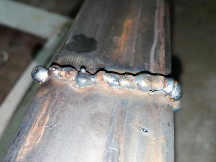 This is what scale looks like on a weld seam