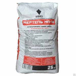 Such a dry mixture can be used both for preparing heat-resistant masonry mortar and for filling into technological cavities of masonry