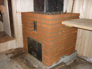 Thermal insulation of the stove from a wooden wall