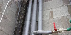 Thermal insulation of pipes