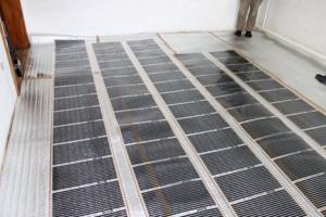 heated electric floor under linoleum