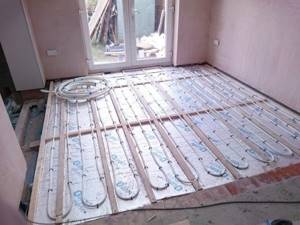 Do-it-yourself warm floor made of metal-plastic pipes