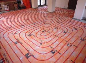 do-it-yourself warm floor made of cross-linked polyethylene