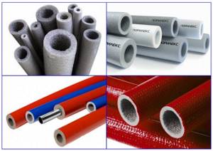 Tubes made of foamed polyethylene for thermal insulation of pipes.
