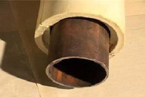 pipes in polyurethane foam insulation