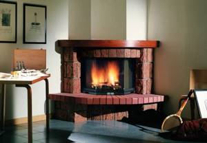 Corner fireplace model