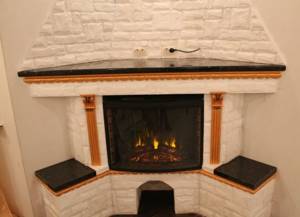 DIY corner fireplace