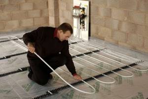 Floor heating installation