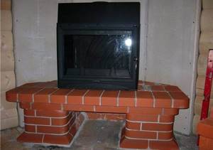 Installing the hearth on a pedestal