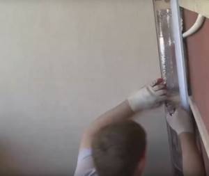installing the last element on the wall