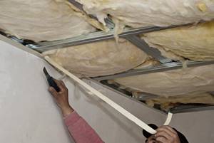 insulation of basement ceiling with mineral wool