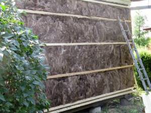 Wall insulation using frame technology with Knauf mineral wool
