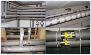 Heating pipe insulation made of foamed polyethylene