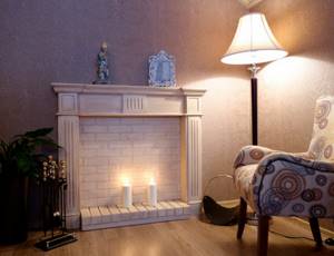Option for a decorative home fireplace
