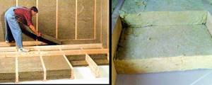 Options for laying mineral wool on the floor