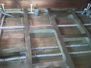 Ventilation under the subfloor is developed at the design stage