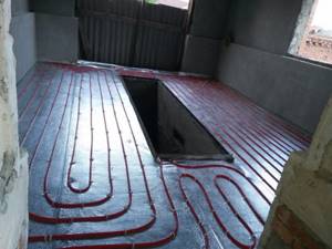 Do-it-yourself water and electric heated floors in the garage