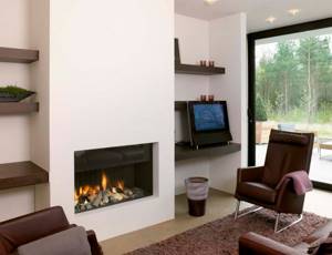 Built-in fireplace, one of the models