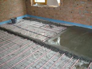 Filling the screed