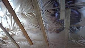 protecting mineral wool from getting wet on the ceiling in the basement
