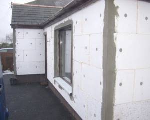 Grouting corners when plastering facades